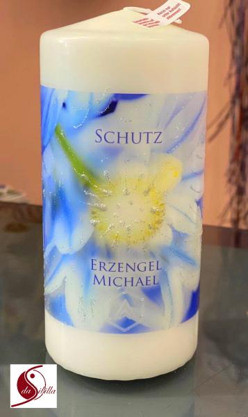 Engelalm Energiekerze „Michael“ – Ich bin Glaube & Vertrauen (15 x 7 cm)